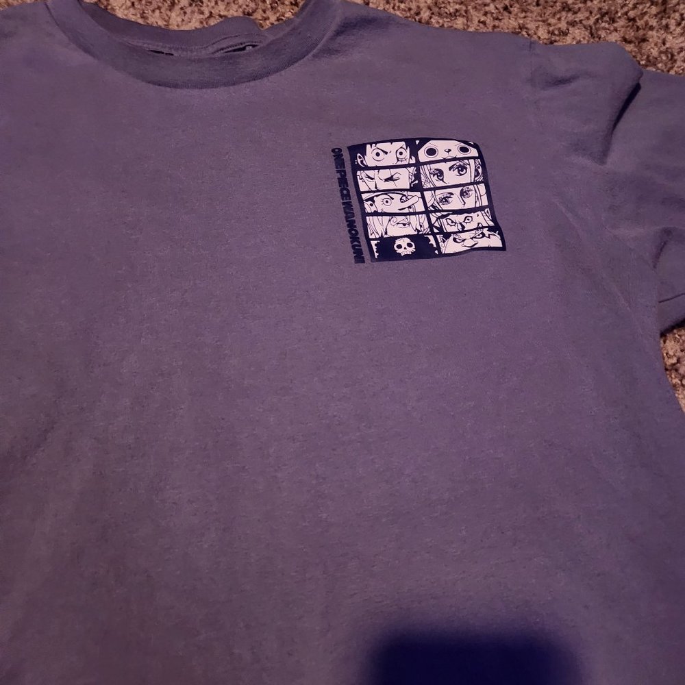 Uniqlo Wano One Piece Anime Light Blue Shirt